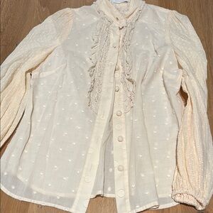 Zimmermann Cream Blouse with Textured Details